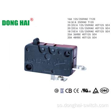 Kuleylka degdega ah ee qasabada Micro Switch Screw terminal